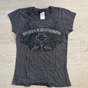 Harley-Davidson Women's Charcoal Graphic Tee